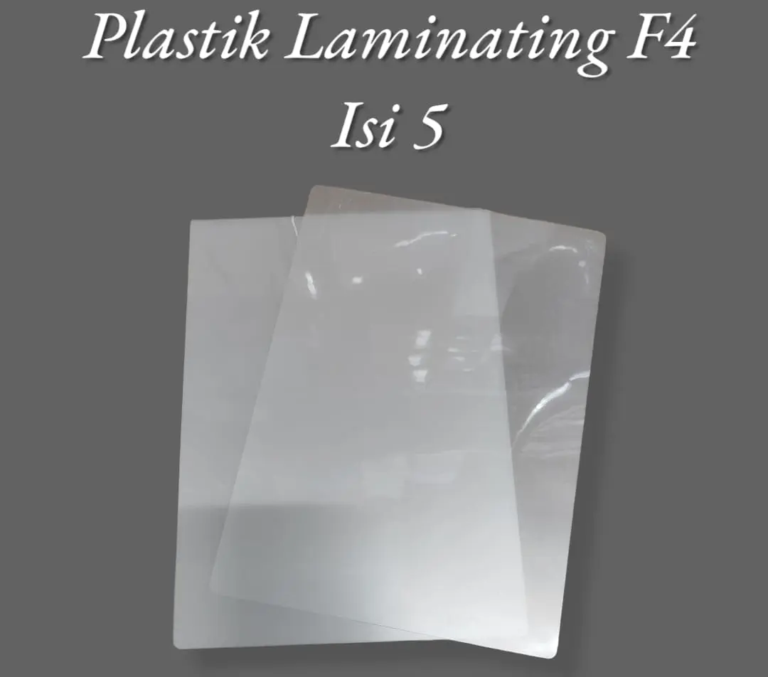 5 Lembar VANCO Plastik Laminating / Laminating Film / Film Pelapis Folio Ukuran F4 dan A4