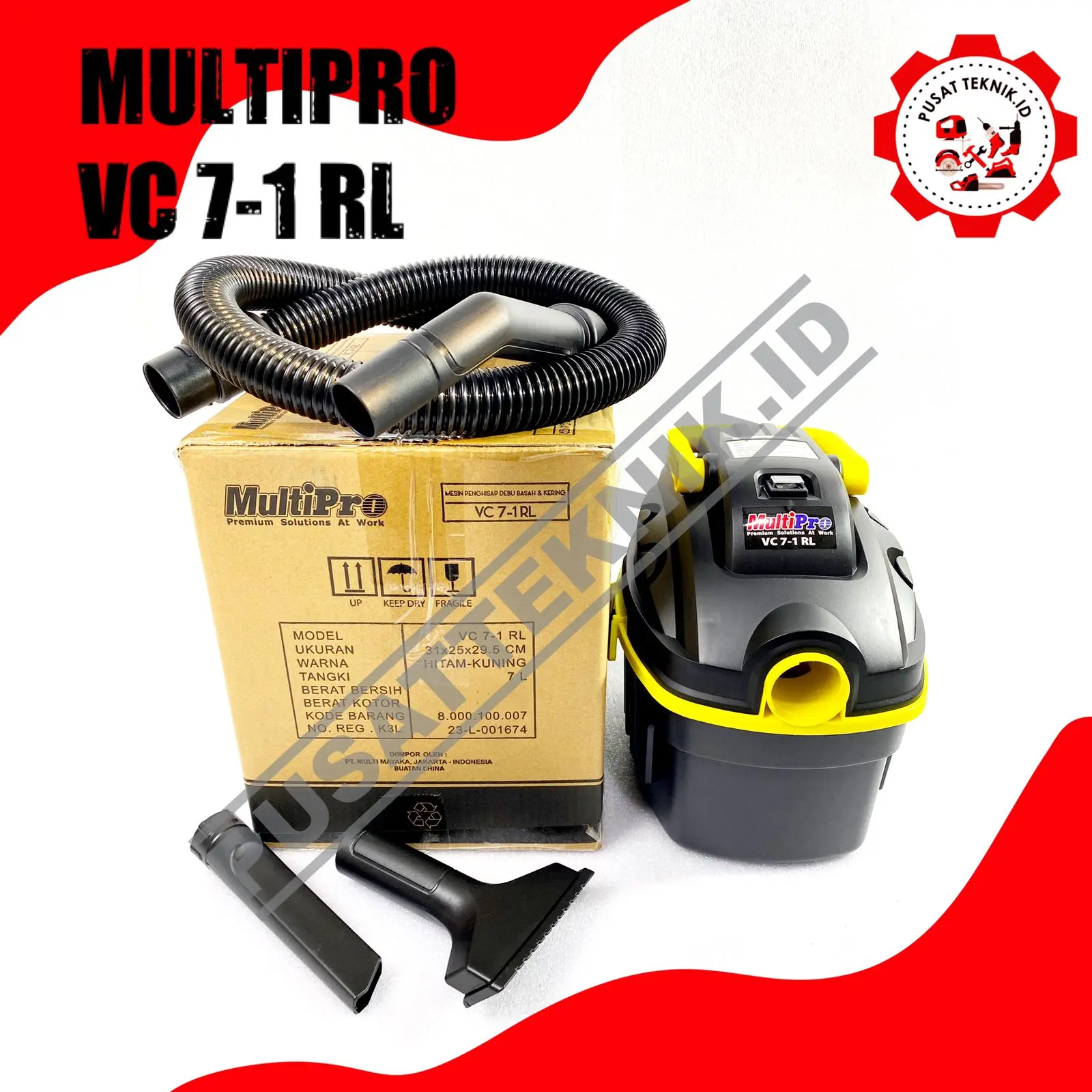 VACUUM CLEANER VC7 1RL PENGHISAP DEBU BASAH DAN KERING MULTIPRO VC7-1 RL