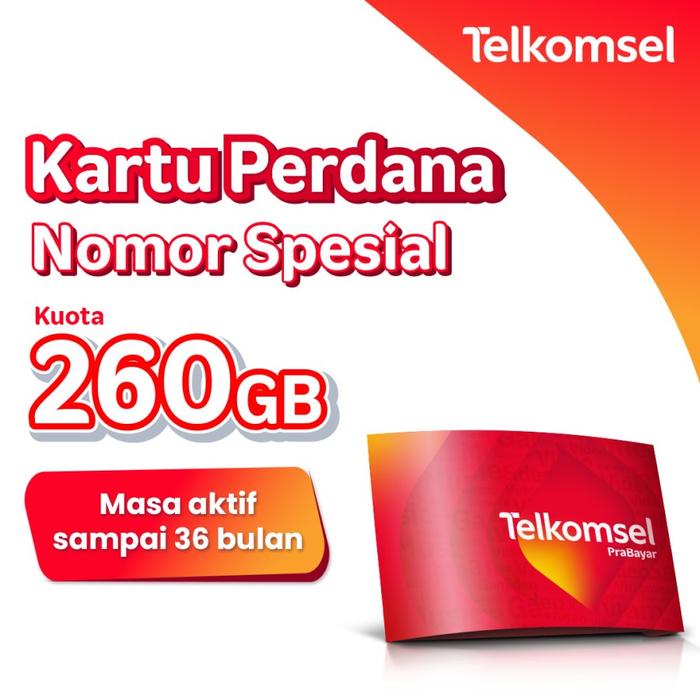 Gambar Nomor Spesial Kartu Perdana Internet Telkomsel Super SERU No Cantik kuota 260GB 1th - 081266906222 dari Uniq Computer Kota Administrasi Jakarta Barat Tokopedia