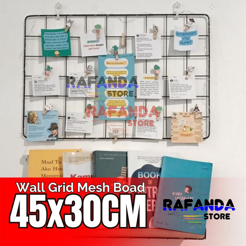 DIY room decor wire grid wall 45x30cm kawat ram dinding untu - Shop ...