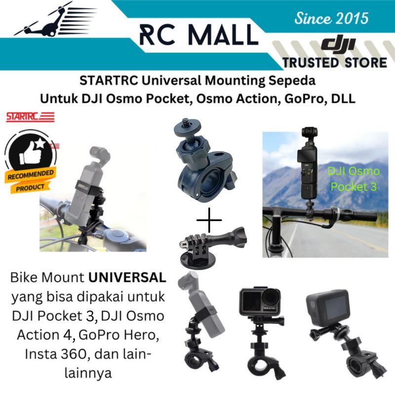 Bike Mount Bracket Mounting DJI Osmo Pocket 3 DJI Osmo Action 5 Pro GoPro Insta 360 Mounting Sepeda Action Cam Camera Gimbal Kamera Bike Holder Universal 0