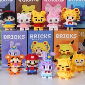 Mainan Mini Brick Karakter / Balok Susun Mini / Building Box Ledding Judy Rabbit Nick Fox / Cute Character Aesthetic Nano Brick / DIY Bricks
