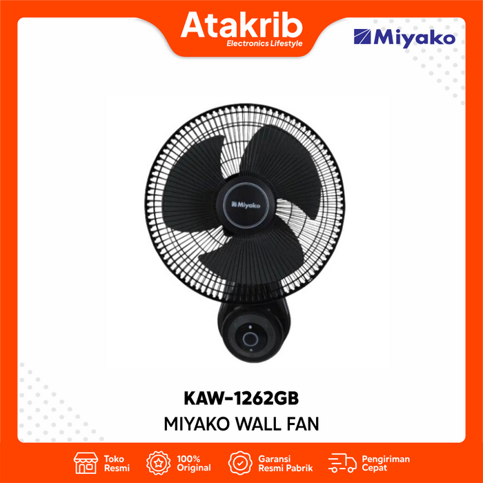 Gambar MIYAKO WALL FAN KAW-1262GB / KAW-1262 GB 12 Inch dari Atakrib Elektronik Yogyakarta Kab. Sleman Tokopedia