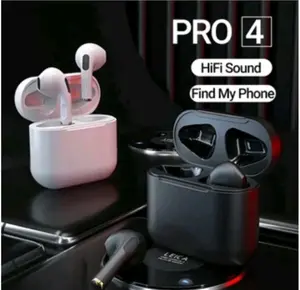 Headset Pro 4 TWS Bluetooth TWS with Mic Smart Touch Control HiFi Stereo Wireless Earbuds