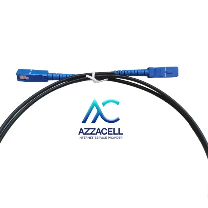 black Patchcore 1 meter 3mm Fiber Optic SC Upc - SC Upc outdoor 1