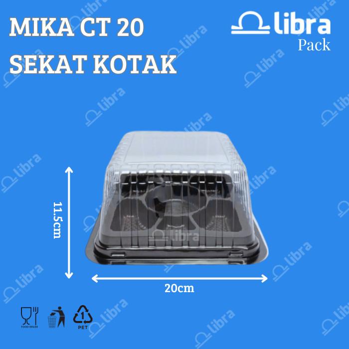 Gambar 100 Pcs - Mika CT 20 Sekat Kotak / Sekat 7 Mika Tumpeng Mini Alas Coklat + Tutup Perdus dari Libra Pack Kota Tangerang Tokopedia