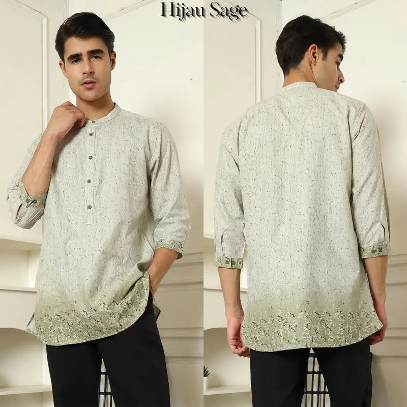 Kurta Pria Lengan 3/4 Linen Premium by Rev Limited Edition 4