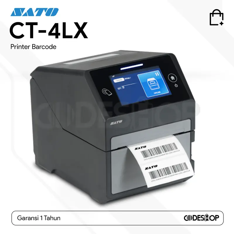 Sato CT4-LX Printer Barcode Thermal Transfer Cetak Resi USB LAN Touchscreen CT4LX 0