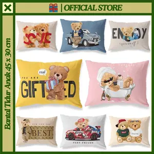 Bantal Tidur Anak Print Motif Teddy Bear Series 45x30 cm - Pusat Kado Murah