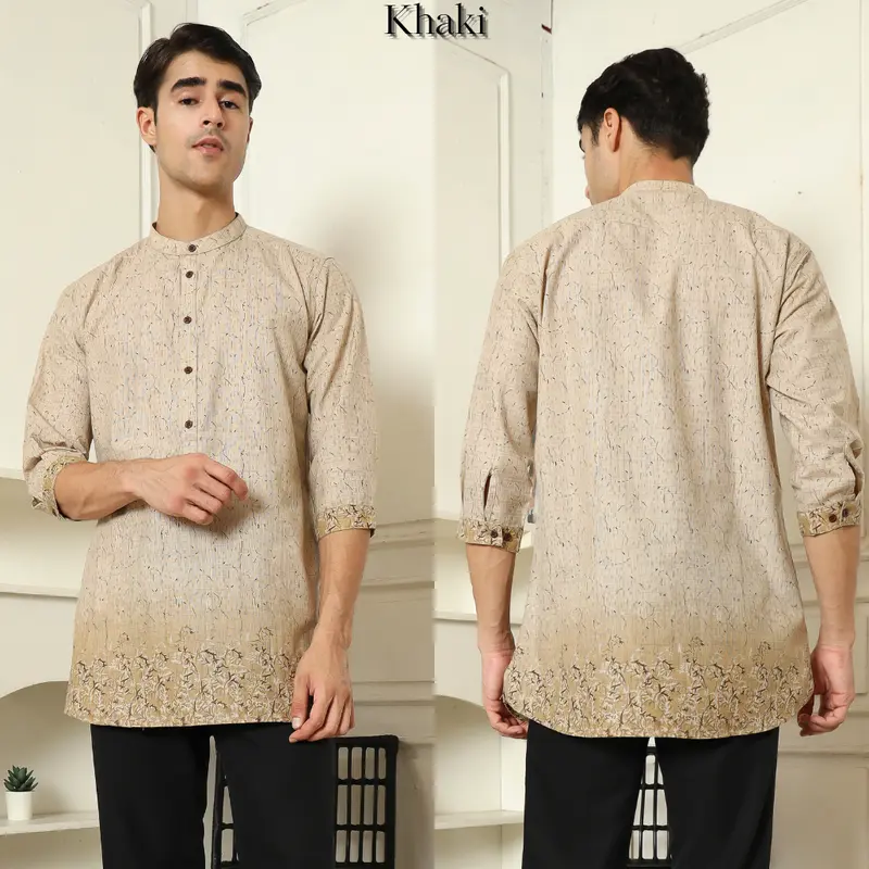 Kurta Pria Lengan 3/4 Linen Premium by Rev Limited Edition 1