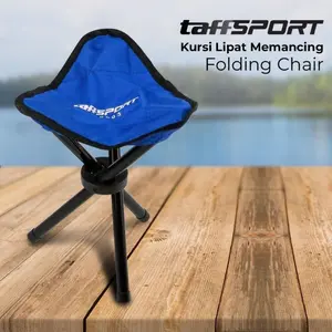 Taffsport kursi lipat memancing Camping Folding Legged Beach Stool Chai - A0003
