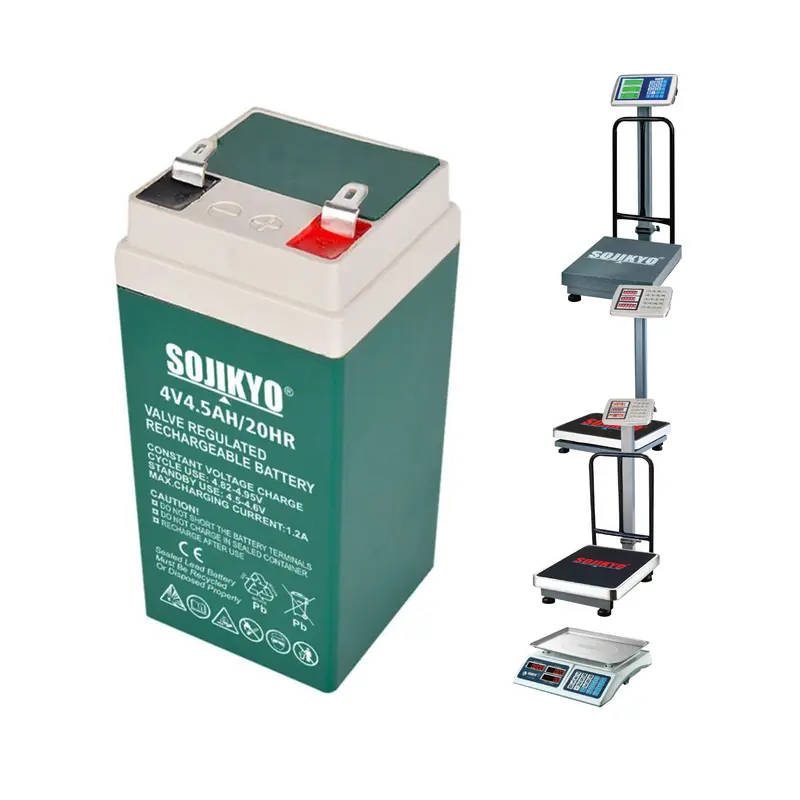 Batre Timbangan Digital Aki 4V4.5Ah Accu Kering Baterai 30kg SOJIKYO 2