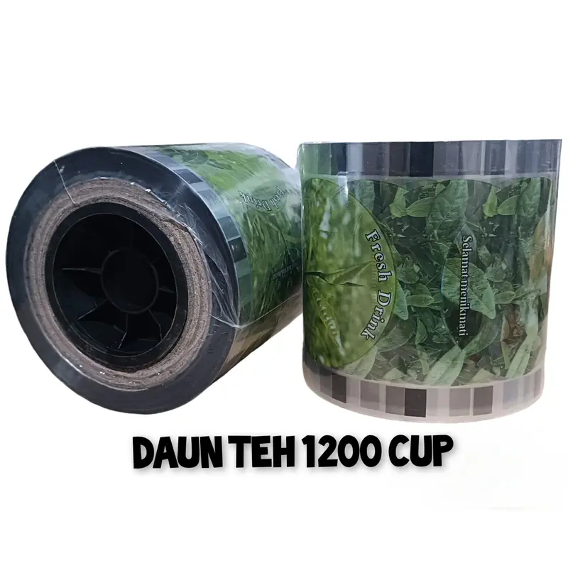 Plastik Roll Lid Cup Sealer Press Isi 1200 Cup / Seal Cup Motif Kartun Buah Polos Daun Teh / Tutup Segel Gelas Minum / Tutup Minuman 1200 Cup 2
