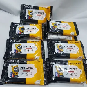 Dono Pet Wipes Tissue Basah Anjing Kucing 1pk isi 10 Lembar TRAVEL PACK Nonstimulasi Tanpa Alkohol Paraben Sulfat Cocok untuk Travelling