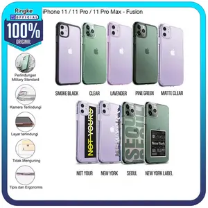 Casing Ringke Compatible For iPhone 11 / 11 Pro / 11 Pro Max Fusion Anti Crack Anti Drop Ori