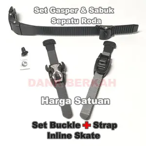 Sabuk Gesper Set Buckle + Strap + Baut Sepatu Roda Inline Skate