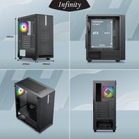 Gambar Infinity Ascalon Tempered Glass Include 3 RGB Static Fans - ATX Gaming Case - 3Fan Static RGB dari JnJ Online Kota Administrasi Jakarta Pusat 4 Tokopedia