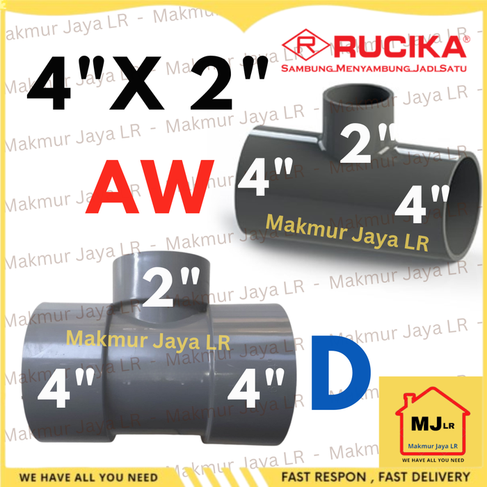 Jual Reducer Tee T PVC 4