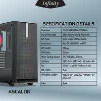 Gambar Infinity Ascalon Tempered Glass Include 3 RGB Static Fans - ATX Gaming Case - 3Fan Static RGB dari JnJ Online Kota Administrasi Jakarta Pusat 5 Tokopedia