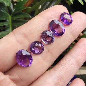 Kecubung Ungu Kristal Oval Kating (C) ( amethys model kating)