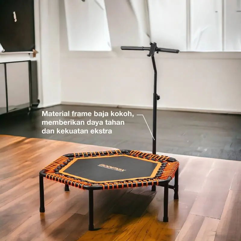 Bodimax Jump Fit Trampoline Alat Olahraga Portable, Area Lompatan Luas dan Stabil kokoh dan kuat untuk anak dan dewasa 0