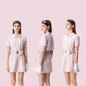 Dress Golf Ladies Wanita Short Sleeve with Pouch NETLS-647