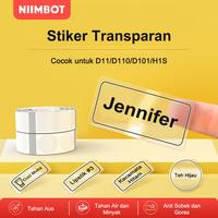 Gambar Kertas Label Termal Transparan Anti Air Anti Minyak Anti Robek untuk Niimbot D11/D110/D101/H1S/D11H/D110M - Transparan‑12x22mm‑260 lembar dari NIIMBOT Indonesia Kab. Tangerang 1 Tokopedia
