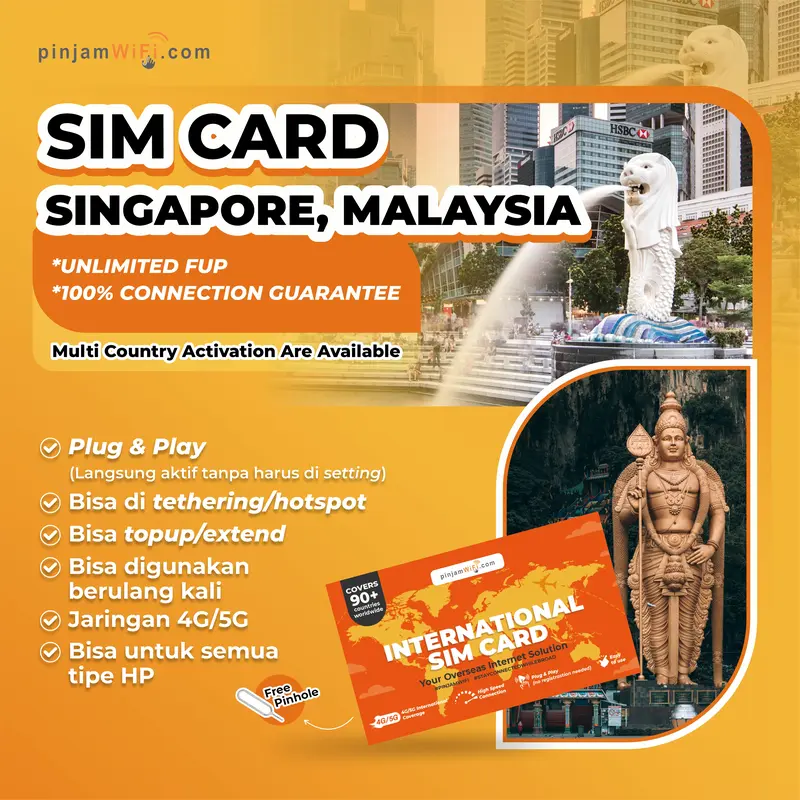 PINJAM WIFI Sim Card Singapore Malaysia Internet Unlimited FUP | Simcard Singapura Kuching Penang Kuala Lumpur Johor Bahru 0