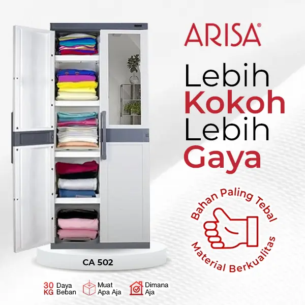Lemari Serbaguna Plastik Elegan Dua Pintu Arisa CA502 0