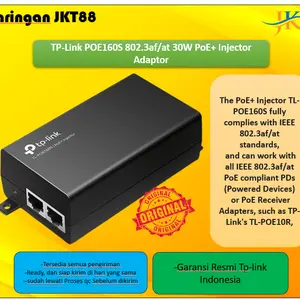 TP-Link POE160S 802.3af/at 30W PoE+ Injector Adaptor