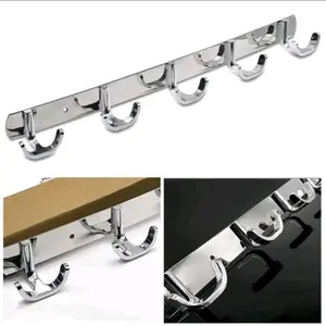 Gantungan baju 5 kait double hook stainless steel