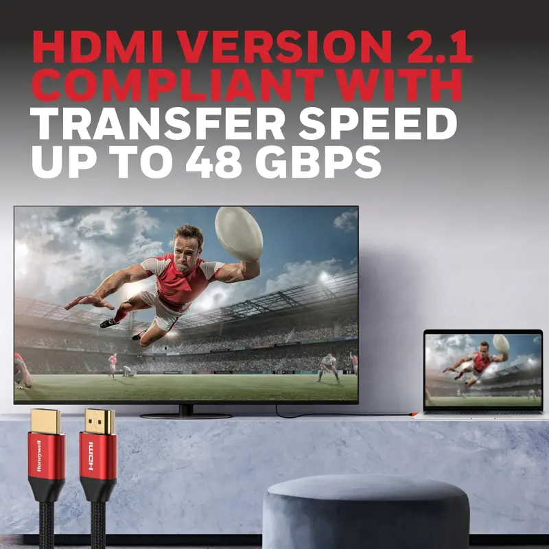 Honeywell Kabel HDMI v2.1 PC Laptop TV Projector PS 5 XBox 8K 4K Ultra HD Resolution eARC Dolby 1