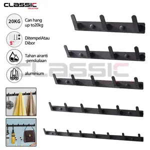 Gantungan Dinding Aluminium tebal dan anti air Serbaguna Multifungsi / Home Towel Hanger Bathroom Shelf class hook