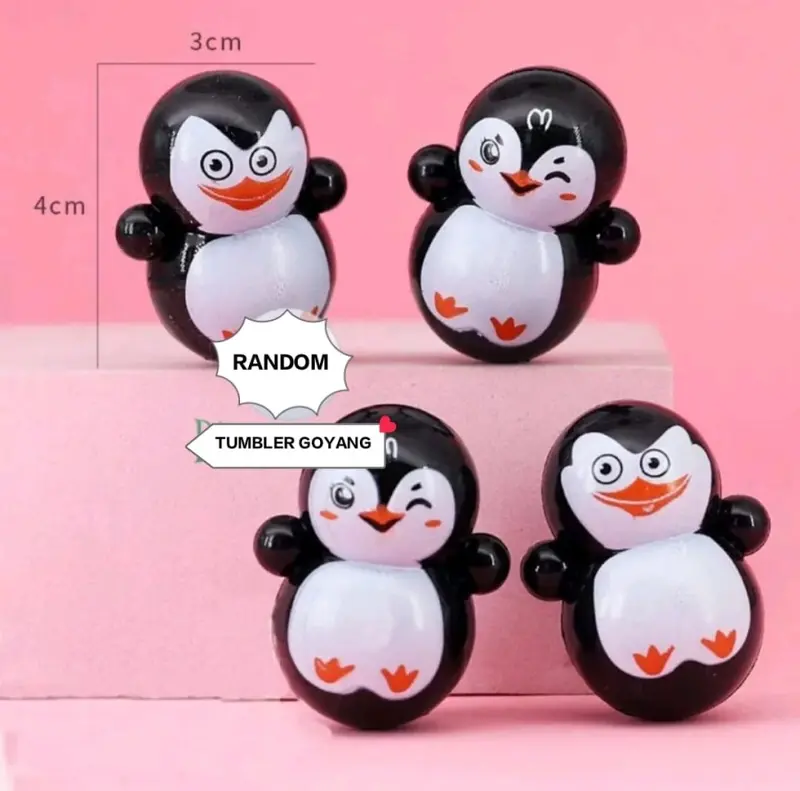 mainan anak bayi boneka mini goyang tumbler karakter lucu relief toys 1