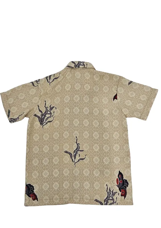 Arjuna Weda Hem Batik Anak Tenun Kawung - Bahan Semi Sutera 4