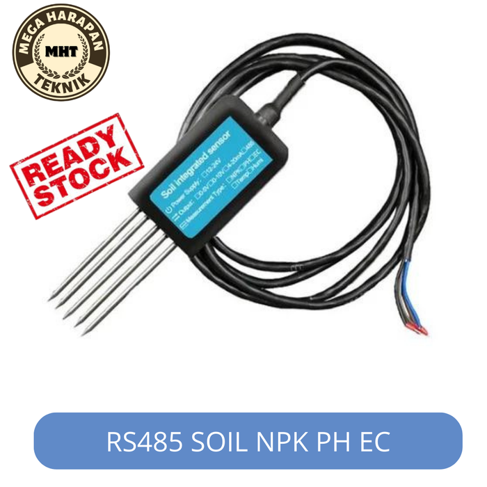 Jual RS485 Soil NPK PH EC Temp Humidity Sensor Tester 7 in 1 Soil ...