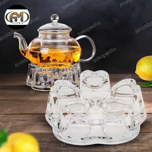 Tatakan Lilin Pemanas Teko Teh Kopi Teapot Warmer Base Borosilicate