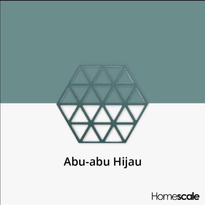 Gambar Tatakan Alas Piring Gelas Panci Bahan Anti Panas Hexagonal Bermotif - Segi3 Abu Hijau dari Homescaleid Kota Tangerang Selatan 5 Tokopedia