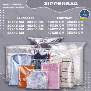 Pouch Plastik Ziplock Baju ZIPPER BAG Transparan Potrait
