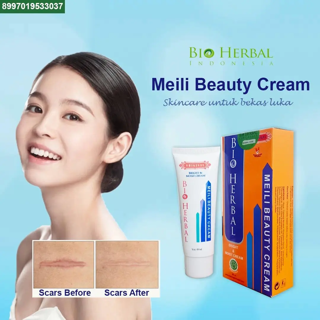 BIO HERBAL MEILI BEAUTY CREAM 60ML MEILIBAHENLING MEI LI BA HEN LING - Penghilang Bekas Luka