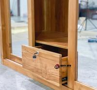 Gambar Lemari Pakaian Jati 3 Pintu Sliding Lemari Baju Kayu Jati Terbaru dari Multi Jaya Furniture_NEW Kab. Jepara 4 Tokopedia