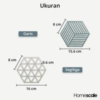 Gambar Tatakan Alas Piring Gelas Panci Bahan Anti Panas Hexagonal Bermotif - Segi3 Abu Hijau dari Homescaleid Kota Tangerang Selatan 4 Tokopedia