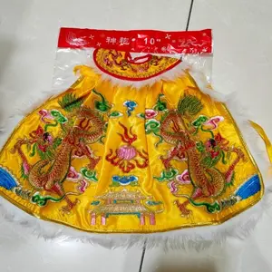 Jubah Rupang / Baju patung Warna Kuning - Naga Bulu -10 Inchi -g