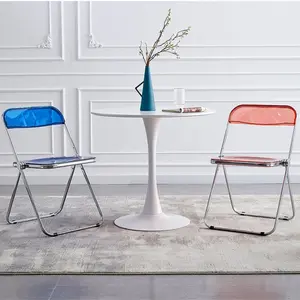 Bangku Kursi Portable Lipat Indoor Outdoor Transparan / Acrylic Folding Chair D124