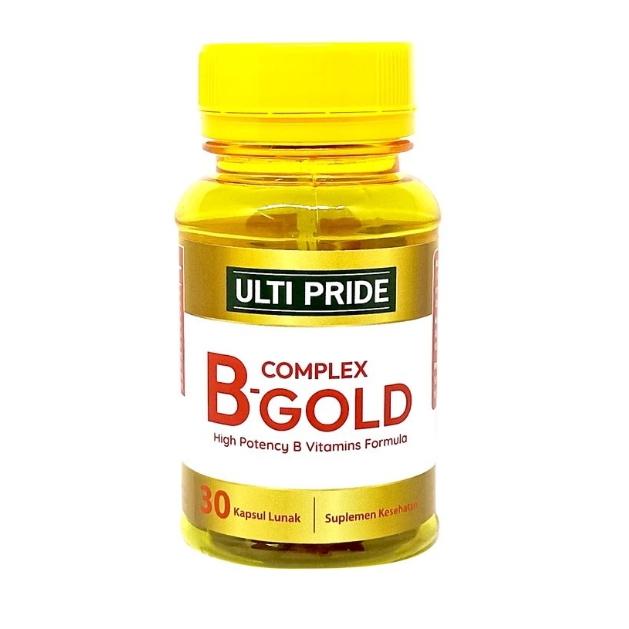 ULTI PRIDE B COMPLEX GOLD isi 30 kapsul melancarkan peredaran darah kram kebas kesemutan