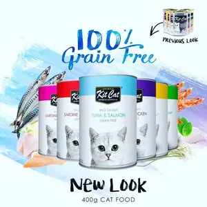 Makanan Kucing Basah Kaleng Kit Cat 400gr Tuna Varian