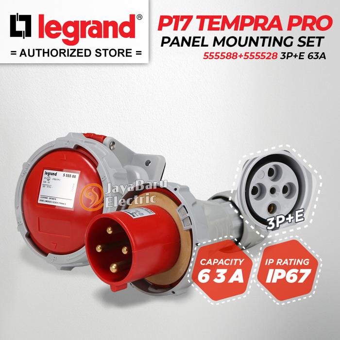 Gambar Legrand Paket 1 Set Plug Panel Mounting Socket 3P+E / 4 Pin 63A dari Sinar Jaya Baru_NEW Kota Administrasi Jakarta Barat Tokopedia