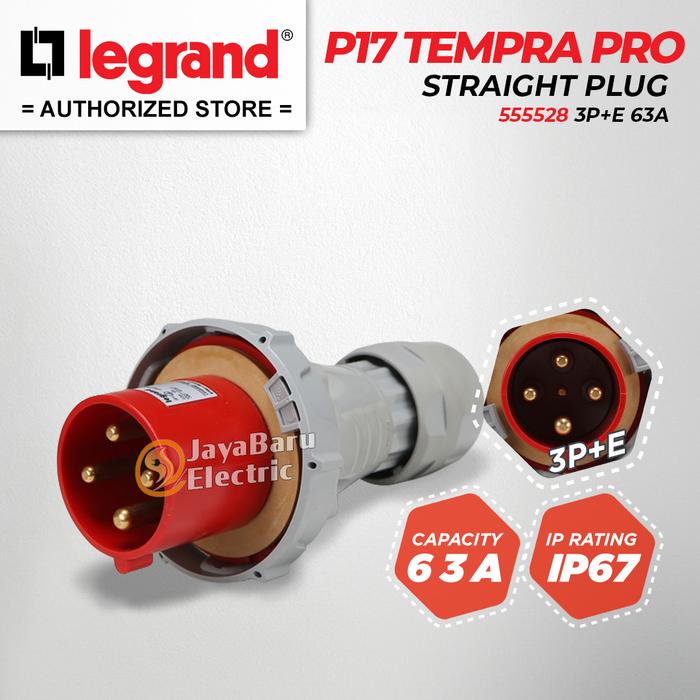 Gambar LEGRAND P17 Tempra Pro Straight Plug 3P+E 4 Pin 63A IP67 Industrial Plug Colokan Industri Original 555528 dari Sinar Jaya Baru_NEW Kota Administrasi Jakarta Barat Tokopedia