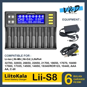 Charger Baterai LiitoKala Lii S8 Original Fullset