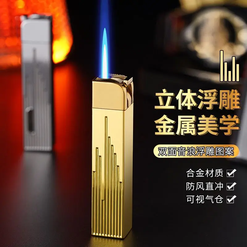 Korek Api Bara Las Motif Garis 3008 Jet Torch Lighter Isi Ulang Slim Murah Unik